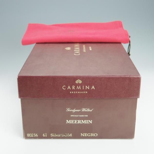 美品★(スペイン製)CARMINA/カルミナ SIZE 6.5【モデル定価￥72,600-★MEERMIN別注/80236】SIMPSOMラスト/ストレートチップ/黒★h238