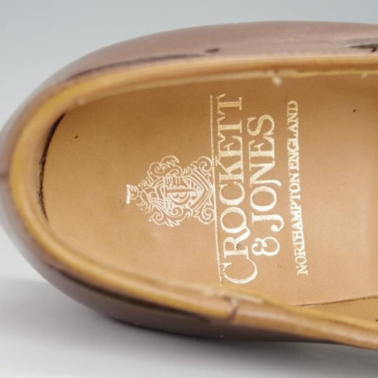 美品★クロケット&ジョーンズ 6E【定価￥86,900-★CAVENDISH 3/キャベンディッシュ3】タッセルローファー/茶/Crockett&Jones★h248