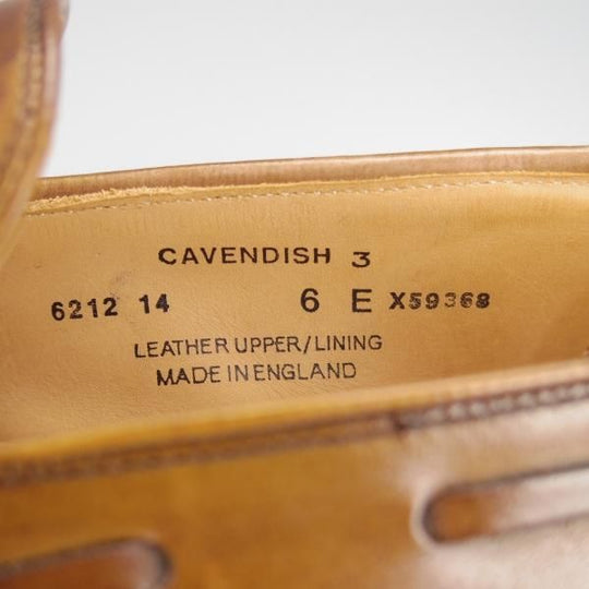 美品★クロケット&ジョーンズ 6E【定価￥86,900-★CAVENDISH 3/キャベンディッシュ3】タッセルローファー/茶/Crockett&Jones★h248