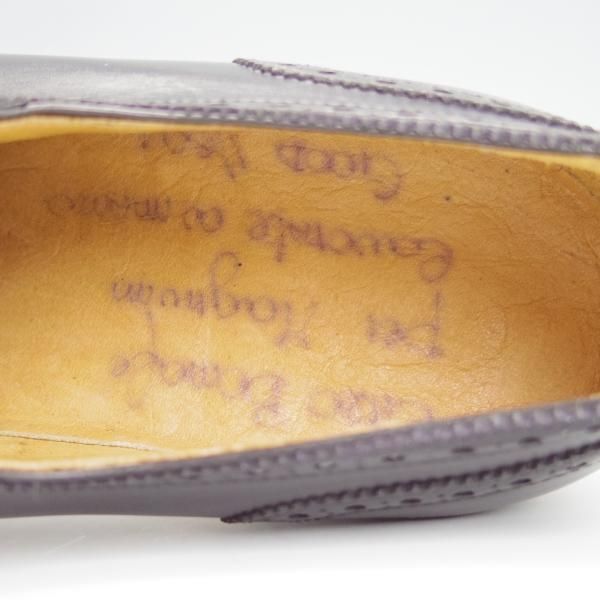 未使用★(伊)エンツォ・ボナフェ SIZE 7【ハンドソーンウェルテッド製法★MAGNUM別注/フルブローグ】カーフ/黒/メンズ/Enzo Bonafe★h249