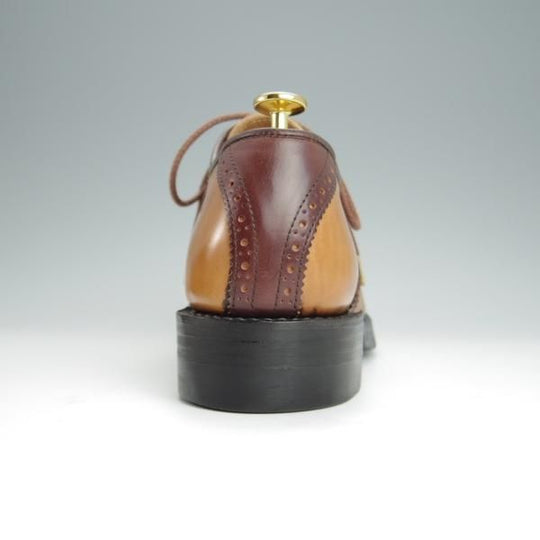 極上★(熊本)ソニックラブ SIZE 9【ウイスキー系色コードバン×赤茶コンビ★グッドイヤーウェルテッド製法】サドルシューズ/SONIC LAB★h250