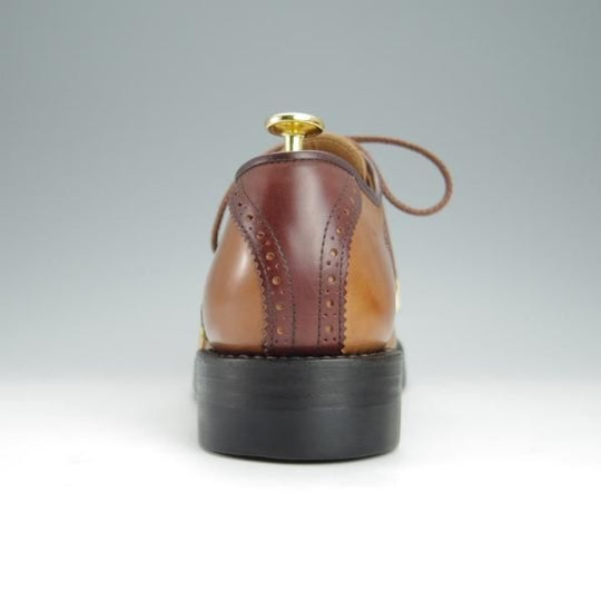 極上★(熊本)ソニックラブ SIZE 9【ウイスキー系色コードバン×赤茶コンビ★グッドイヤーウェルテッド製法】サドルシューズ/SONIC LAB★h250