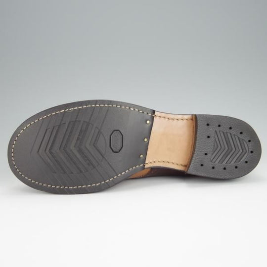 極上★(熊本)ソニックラブ SIZE 9【ウイスキー系色コードバン×赤茶コンビ★グッドイヤーウェルテッド製法】サドルシューズ/SONIC LAB★h250