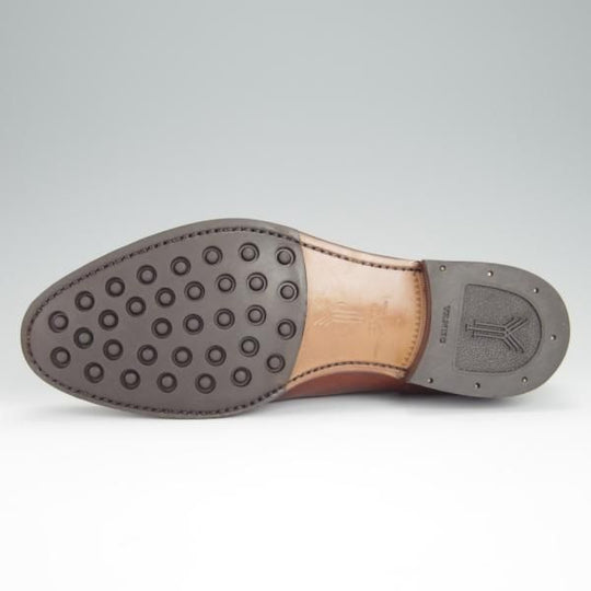 極美品★(スペイン製)YANKO/ヤンコ SIZE 7【グッドイヤーウェルテッド製法★Uチップ/104632】カーフ/茶/メンズ★h252