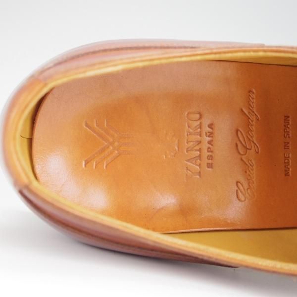 極美品★(スペイン製)YANKO/ヤンコ SIZE 7【グッドイヤーウェルテッド製法★Uチップ/104632】カーフ/茶/メンズ★h252