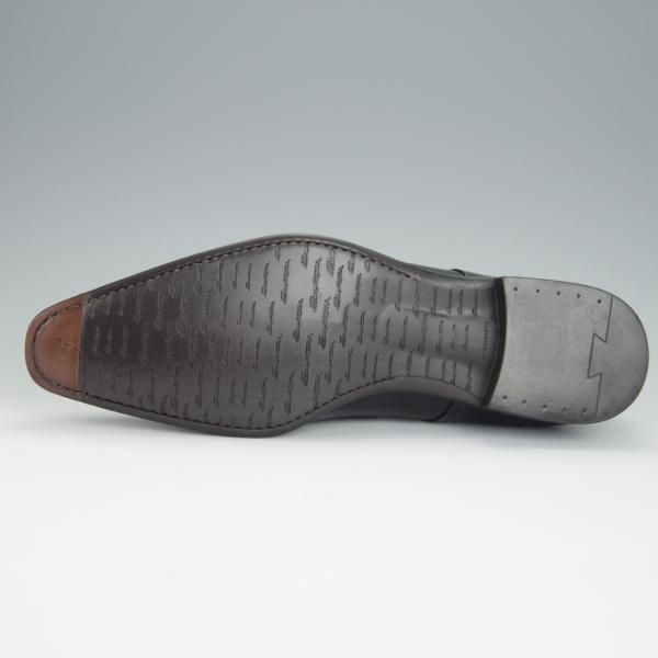 未使用★(伊)サントーニ SIZE 7.5【★ストレートチップ/9685】カーフ/黒/メンズ/Santoni★h253