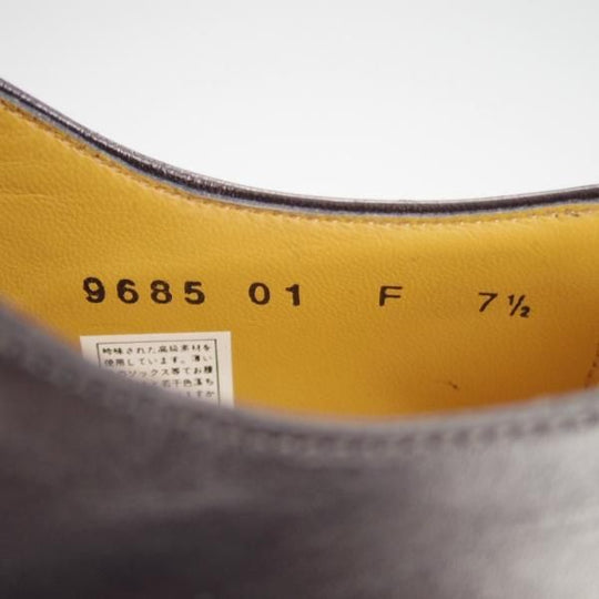 未使用★(伊)サントーニ SIZE 7.5【★ストレートチップ/9685】カーフ/黒/メンズ/Santoni★h253