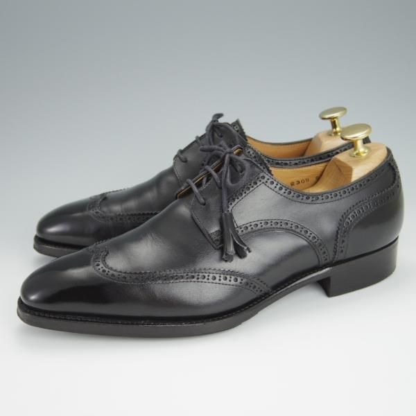 極上★三陽山長 SIZE 6.5【タッセル付き★ダービーシューズ/R309ラスト】カーフ/黒/メンズ/SanyoYamacho★h254