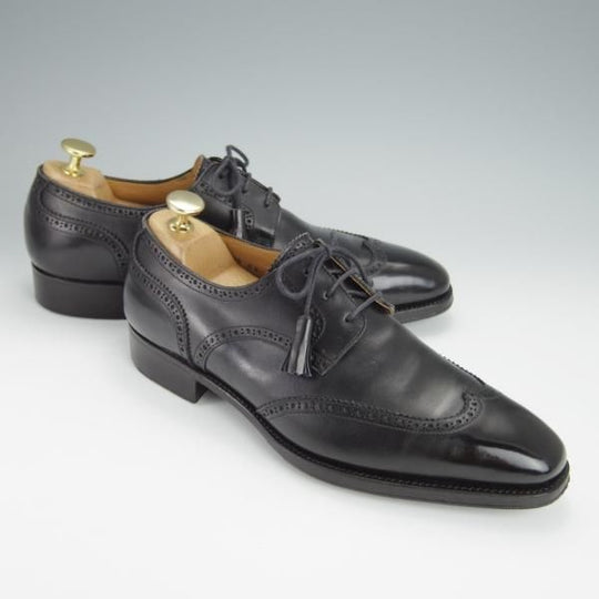 極上★三陽山長 SIZE 6.5【タッセル付き★ダービーシューズ/R309ラスト】カーフ/黒/メンズ/SanyoYamacho★h254