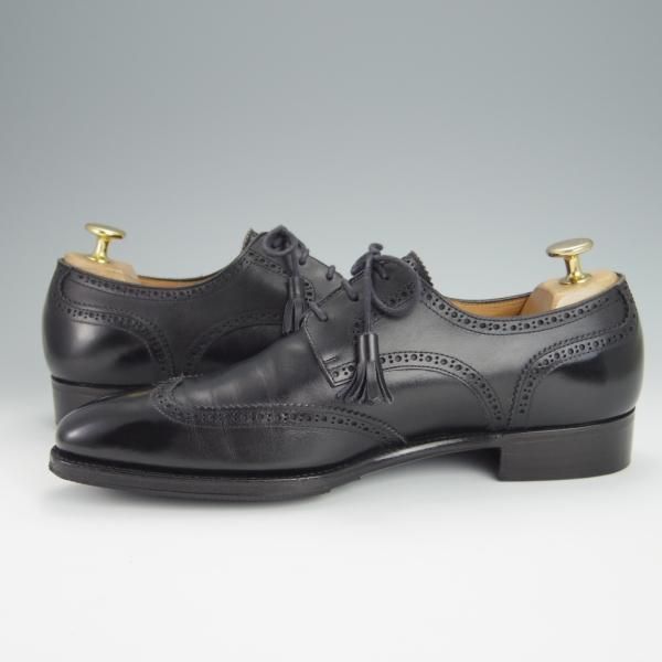 極上★三陽山長 SIZE 6.5【タッセル付き★ダービーシューズ/R309ラスト】カーフ/黒/メンズ/SanyoYamacho★h254