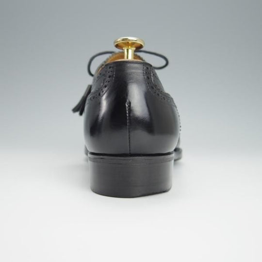 極上★三陽山長 SIZE 6.5【タッセル付き★ダービーシューズ/R309ラスト】カーフ/黒/メンズ/SanyoYamacho★h254