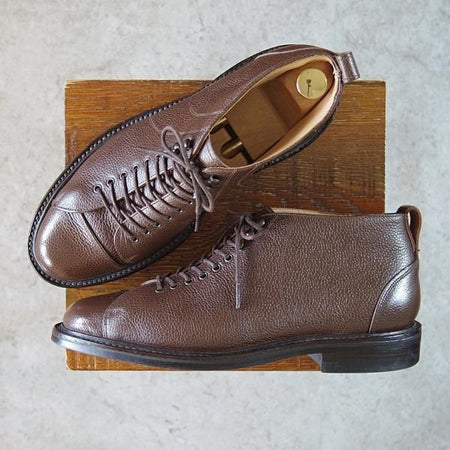 極美品★(英)グレンソン 8D【ダイナイトソール仕様★G-ONEライン/G1/モンキーブーツ】11242/グレインレザー/茶/メンズ/GRENSON★h255
