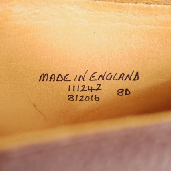 極美品★(英)グレンソン 8D【ダイナイトソール仕様★G-ONEライン/G1/モンキーブーツ】11242/グレインレザー/茶/メンズ/GRENSON★h255