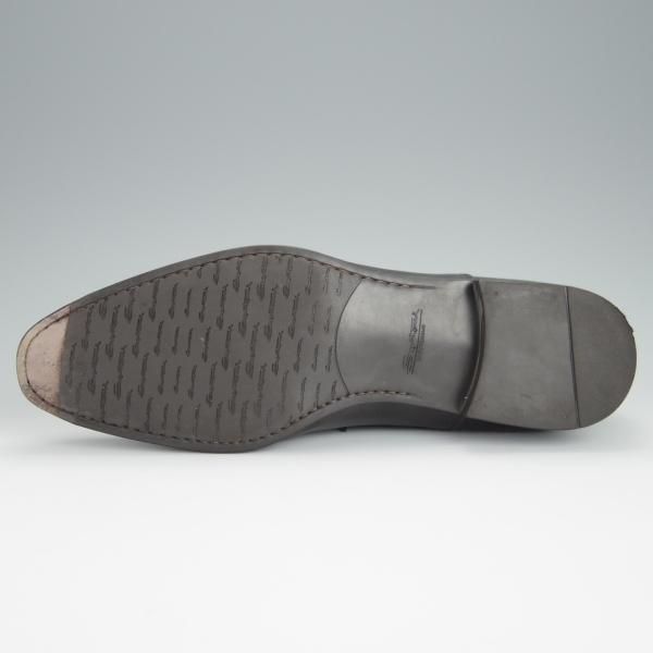 極美品★(伊)サントーニ SIZE 7【★ストレートチップ/11011】カーフ/灰〜黒/メンズ/Santoni★h256
