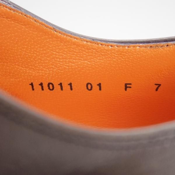 極美品★(伊)サントーニ SIZE 7【★ストレートチップ/11011】カーフ/灰〜黒/メンズ/Santoni★h256