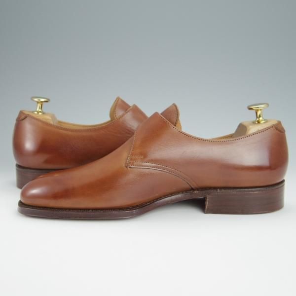 未使用★クロケット&ジョーンズ UK6/US6.5E【★(米)ラルフローレン別注/Ralph Lauren】モンクストラップ/カーフ/茶/Crockett&Jones★h261