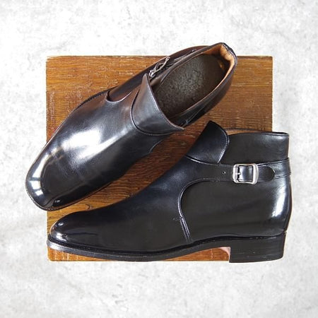 ほぼ未使用★チャーチ 65E/UK6.5【旧チャーチ★3都市ロゴ時代のジョッパーブーツ/黒】54ラスト/銀座ヨシノヤ別注/カーフ/Church's★h263