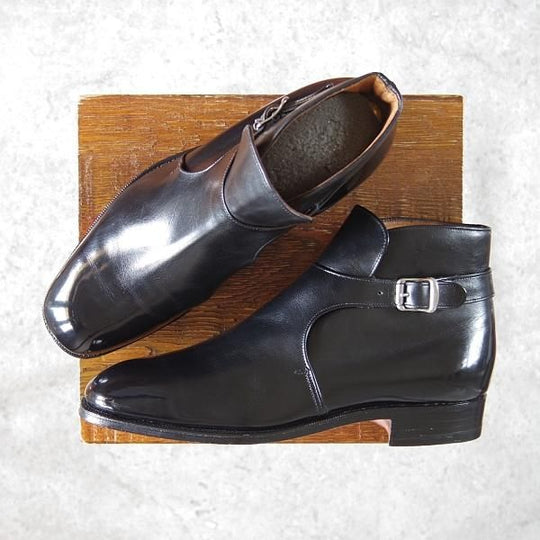 ほぼ未使用★チャーチ 65E/UK6.5【旧チャーチ★3都市ロゴ時代のジョッパーブーツ/黒】54ラスト/銀座ヨシノヤ別注/カーフ/Church's★h263