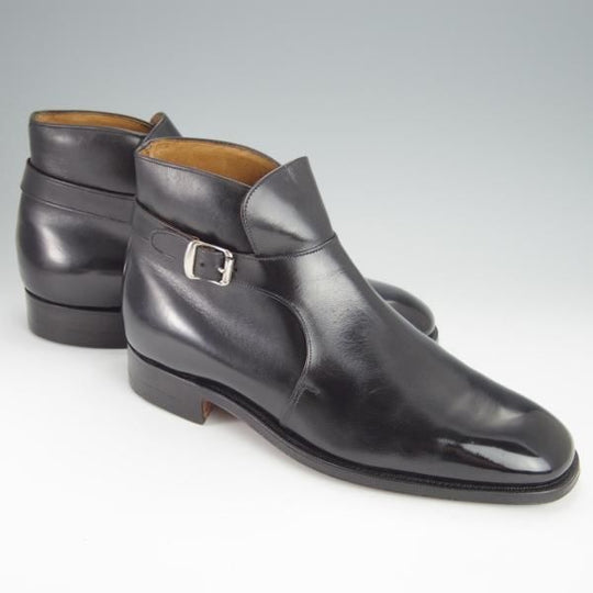 ほぼ未使用★チャーチ 65E/UK6.5【旧チャーチ★3都市ロゴ時代のジョッパーブーツ/黒】54ラスト/銀座ヨシノヤ別注/カーフ/Church's★h263