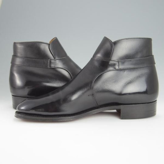 ほぼ未使用★チャーチ 65E/UK6.5【旧チャーチ★3都市ロゴ時代のジョッパーブーツ/黒】54ラスト/銀座ヨシノヤ別注/カーフ/Church's★h263