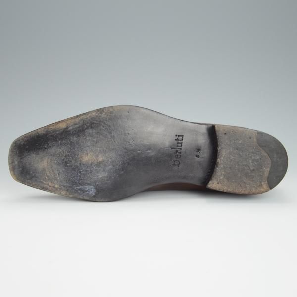 極美品★(仏)ベルルッティ SIZE 5.5【現行定価25万円以上★アレッサンドロ/ALESSANDRO】ヴェネチアレザー/ホールカット/茶/Berluti★h265