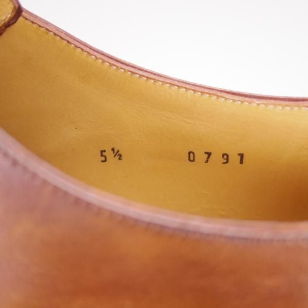 極美品★(仏)ベルルッティ SIZE 5.5【現行定価25万円以上★アレッサンドロ/ALESSANDRO】ヴェネチアレザー/ホールカット/茶/Berluti★h265