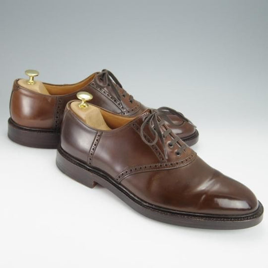 極上★クロケット&ジョーンズ UK9.5/US10E【貴重★コードバン/茶/ラルフローレン別注】サドルシューズ/Ralph Lauren/Crockett&Jones★h266