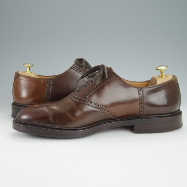 極上★クロケット&ジョーンズ UK9.5/US10E【貴重★コードバン/茶/ラルフローレン別注】サドルシューズ/Ralph Lauren/Crockett&Jones★h266