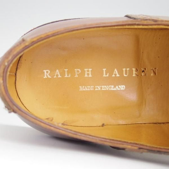 極上★クロケット&ジョーンズ UK9.5/US10E【貴重★コードバン/茶/ラルフローレン別注】サドルシューズ/Ralph Lauren/Crockett&Jones★h266