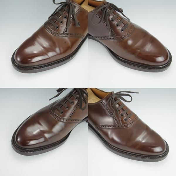 極上★クロケット&ジョーンズ UK9.5/US10E【貴重★コードバン/茶/ラルフローレン別注】サドルシューズ/Ralph Lauren/Crockett&Jones★h266