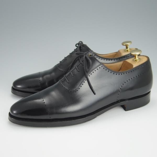 極上★クロケット&ジョーンズ UK6.5/US7D【貴重★ブルックスブラザーズ別注/Peal&co】341ラスト/カーフ/黒/メンズ/Crockett&Jones★h267