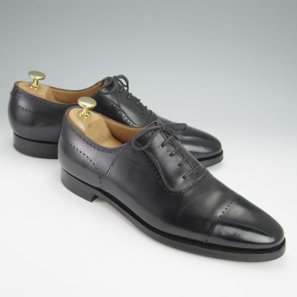 極上★クロケット&ジョーンズ UK6.5/US7D【貴重★ブルックスブラザーズ別注/Peal&co】341ラスト/カーフ/黒/メンズ/Crockett&Jones★h267