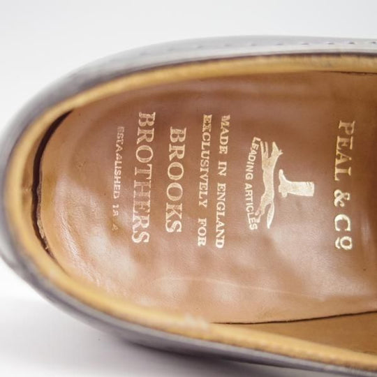 極上★クロケット&ジョーンズ UK6.5/US7D【貴重★ブルックスブラザーズ別注/Peal&co】341ラスト/カーフ/黒/メンズ/Crockett&Jones★h267