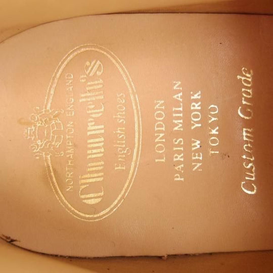 極美品★チャーチ 75F/UK7.5【定価￥102,300-★RYDER/ライダー】81ラスト/5都市ロゴ/チャッカブーツ/スエード/紺/メンズ/Church's★h268