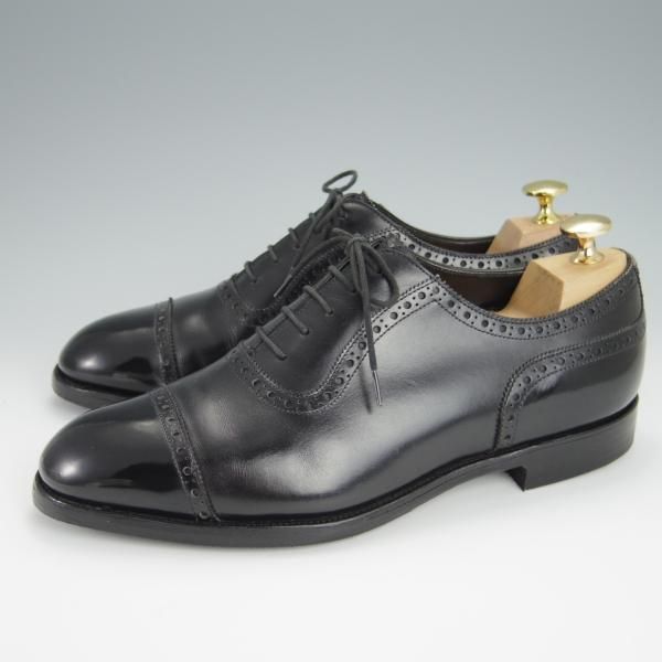 ★エドワードグリーン 6F【現行定価￥174,900-★旧ロゴ/CANTERBURY/202ラスト】カンタベリー/クォーターブローグ/黒/EDWARD GREEN★h274