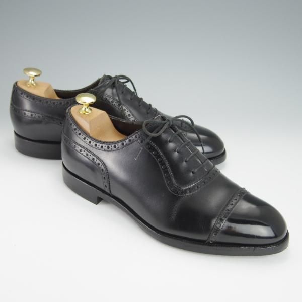 ★エドワードグリーン 6F【現行定価￥174,900-★旧ロゴ/CANTERBURY/202ラスト】カンタベリー/クォーターブローグ/黒/EDWARD GREEN★h274