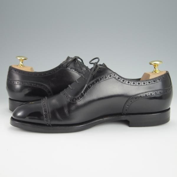 ★エドワードグリーン 6F【現行定価￥174,900-★旧ロゴ/CANTERBURY/202ラスト】カンタベリー/クォーターブローグ/黒/EDWARD GREEN★h274