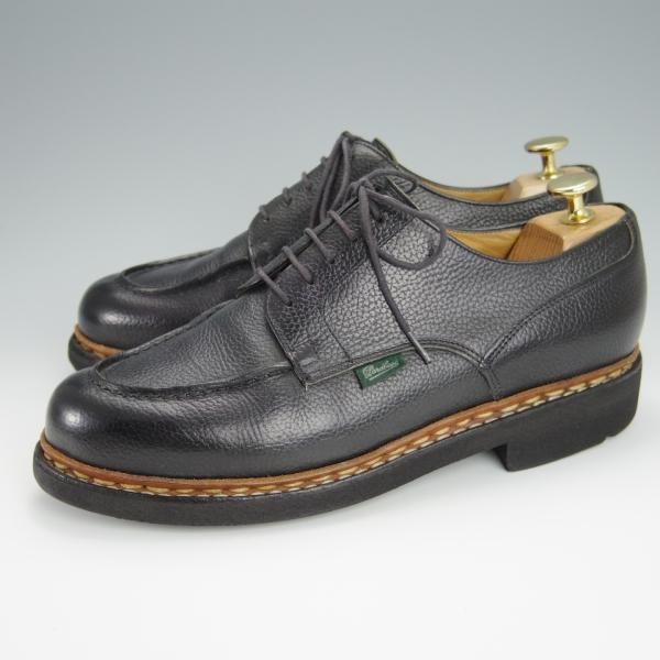 美品★パラブーツ SIZE 7【モデル定価￥71,500-★CHAMBORD/シャンボード/BLUE WORK別注】紺/TEXソール/Uチップ/メンズ/Paraboot★h285