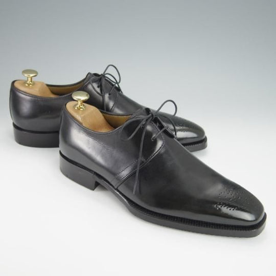 極美品★(伊)STEFANO BI/ステファノビ SIZE 6.5【グッドイヤーウェルテッド製法★BEYES別注/黒】ダービーシューズ/カーフ/黒★h286