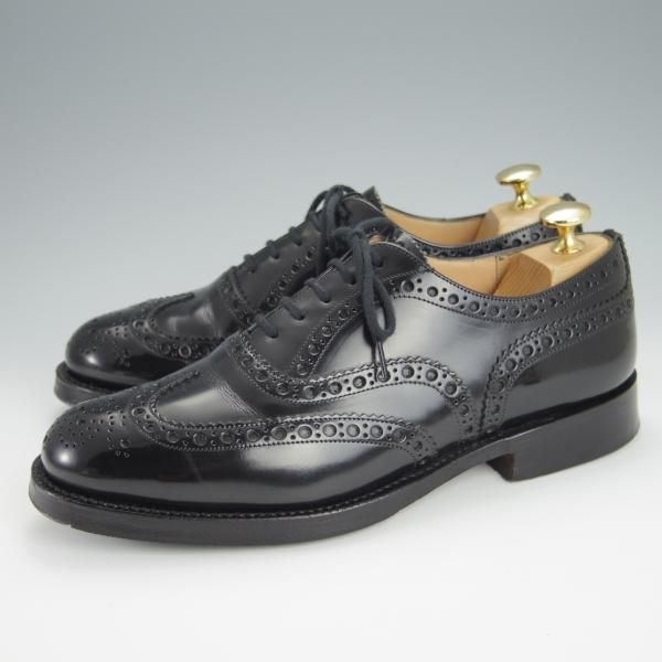 ★チャーチ 55F/UK5.5【定価￥136,400-★BURWOOD/バーウッド】81ラスト/フルブローグ/ポリッシュドバインダーカーフ/黒/Church's★h287