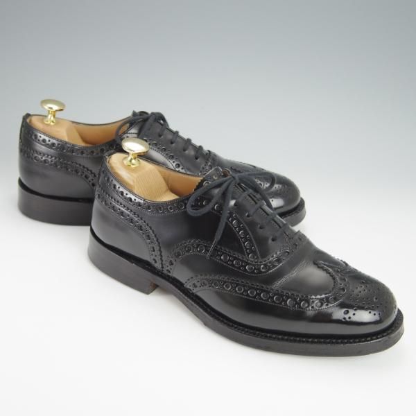 ★チャーチ 55F/UK5.5【定価￥136,400-★BURWOOD/バーウッド】81ラスト/フルブローグ/ポリッシュドバインダーカーフ/黒/Church's★h287