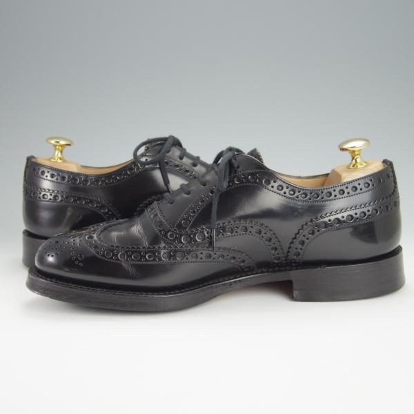 ★チャーチ 55F/UK5.5【定価￥136,400-★BURWOOD/バーウッド】81ラスト/フルブローグ/ポリッシュドバインダーカーフ/黒/Church's★h287