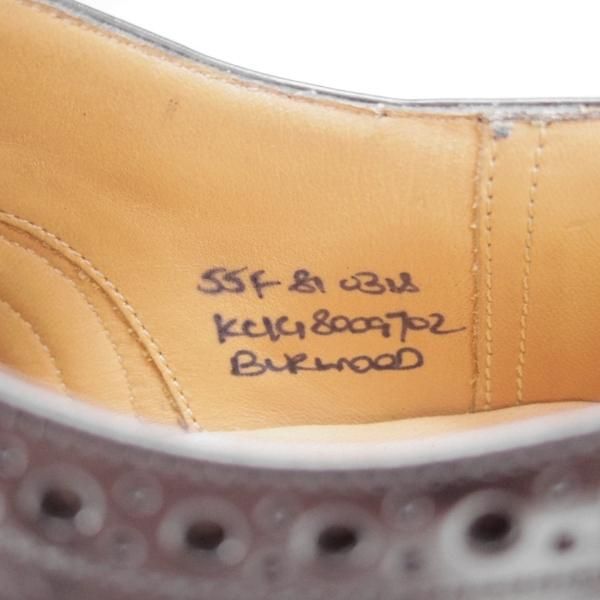 ★チャーチ 55F/UK5.5【定価￥136,400-★BURWOOD/バーウッド】81ラスト/フルブローグ/ポリッシュドバインダーカーフ/黒/Church's★h287