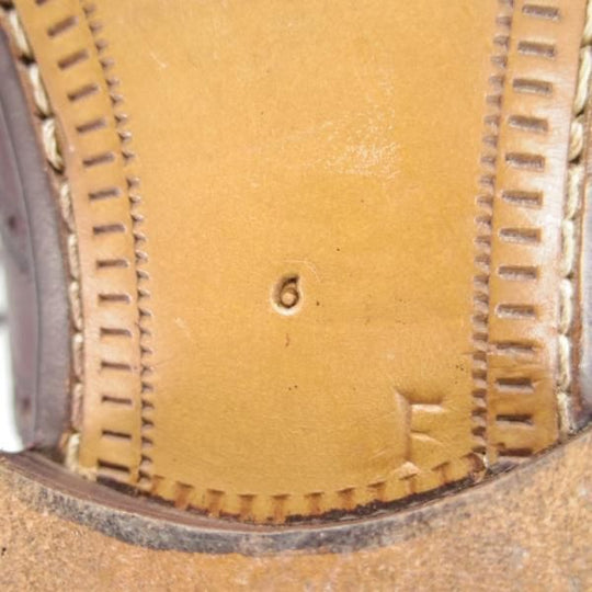 極美品★(伊)ア・テストーニ SIZE 6【★フルブローグ/シボ革】カーフ/赤茶/メンズ/a.testoni★h288