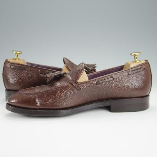美品★(スペイン製)CARMINA/カルミナ SIZE 8【定価￥72,600-★ダイナイトソール仕様/80289】タッセルローファー/濃茶/Trading Post★h290