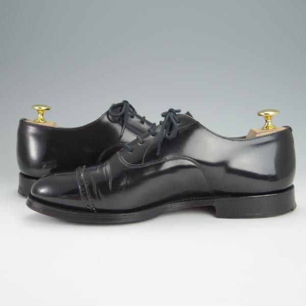 極上★チャーチ 60F/UK6【★Barcroft/バークロフト】84ラスト/パンチドキャップトゥ/黒/メンズ/Church's★h291