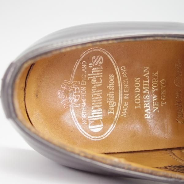 極上★チャーチ 60F/UK6【★Barcroft/バークロフト】84ラスト/パンチドキャップトゥ/黒/メンズ/Church's★h291