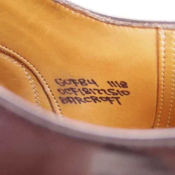 極上★チャーチ 60F/UK6【★Barcroft/バークロフト】84ラスト/パンチドキャップトゥ/黒/メンズ/Church's★h291