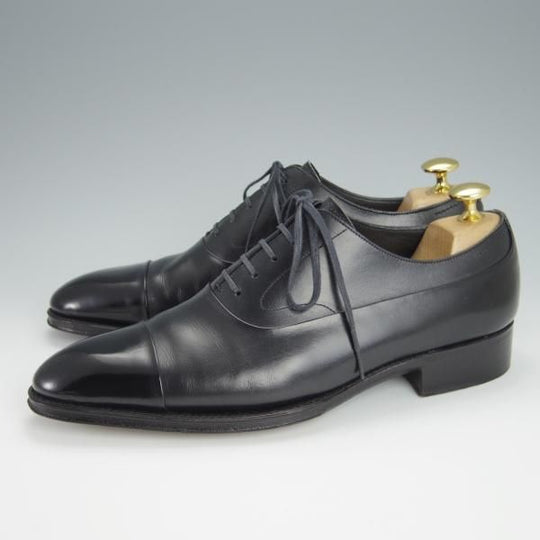 美品★Soffice&Solid/ソフィス&ソリッド SIZE 6【現行定価5〜6万円程度★ストレートチップ/S502】カーフ/黒/トレーディングポスト取扱★h293