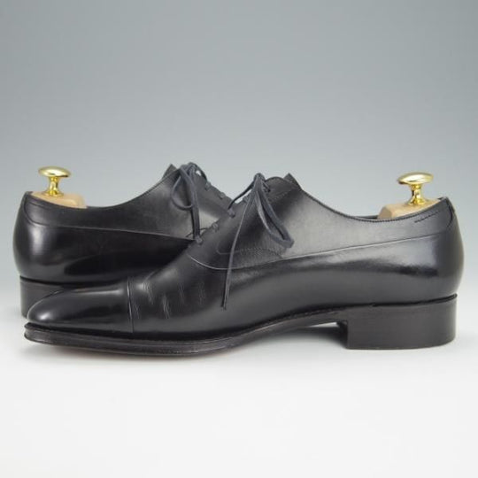 美品★Soffice&Solid/ソフィス&ソリッド SIZE 6【現行定価5〜6万円程度★ストレートチップ/S502】カーフ/黒/トレーディングポスト取扱★h293